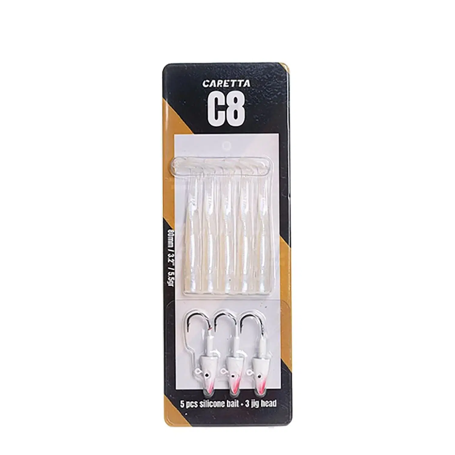 Caretta C8 8cm 5.5gr 5+3 Silikon Yem - Milky