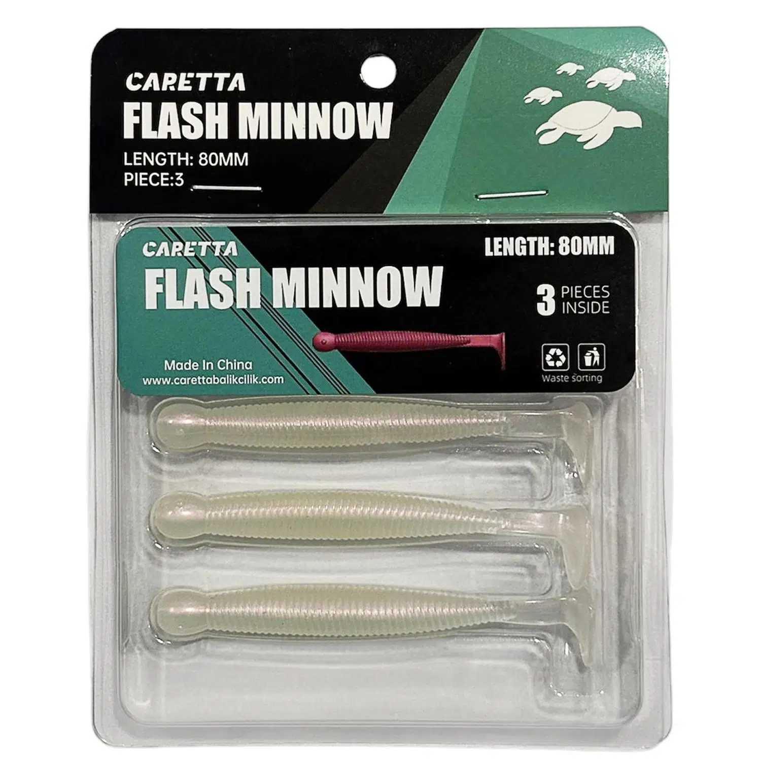 Caretta Flash Minnow 8cm 3.5gr 3 Adet Silikon Yem - Pink Spirit