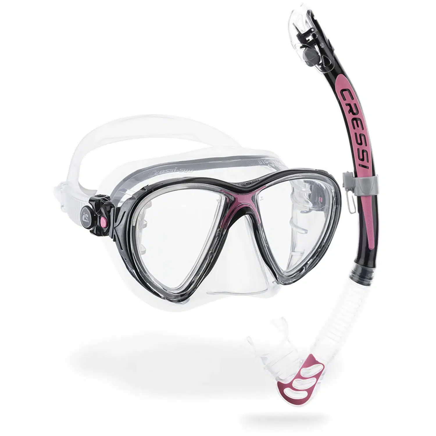 Cressi Big Eyes Evolution Maske Alpha Ultra Dry Şnorkel Seti - BLACK/PINK