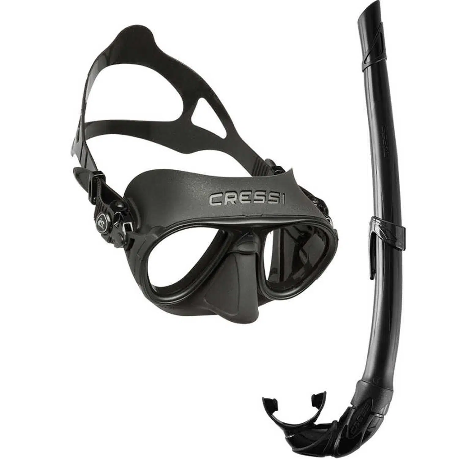 Cressi Calibro Maske Corsica Şnorkel Seti - BLACK