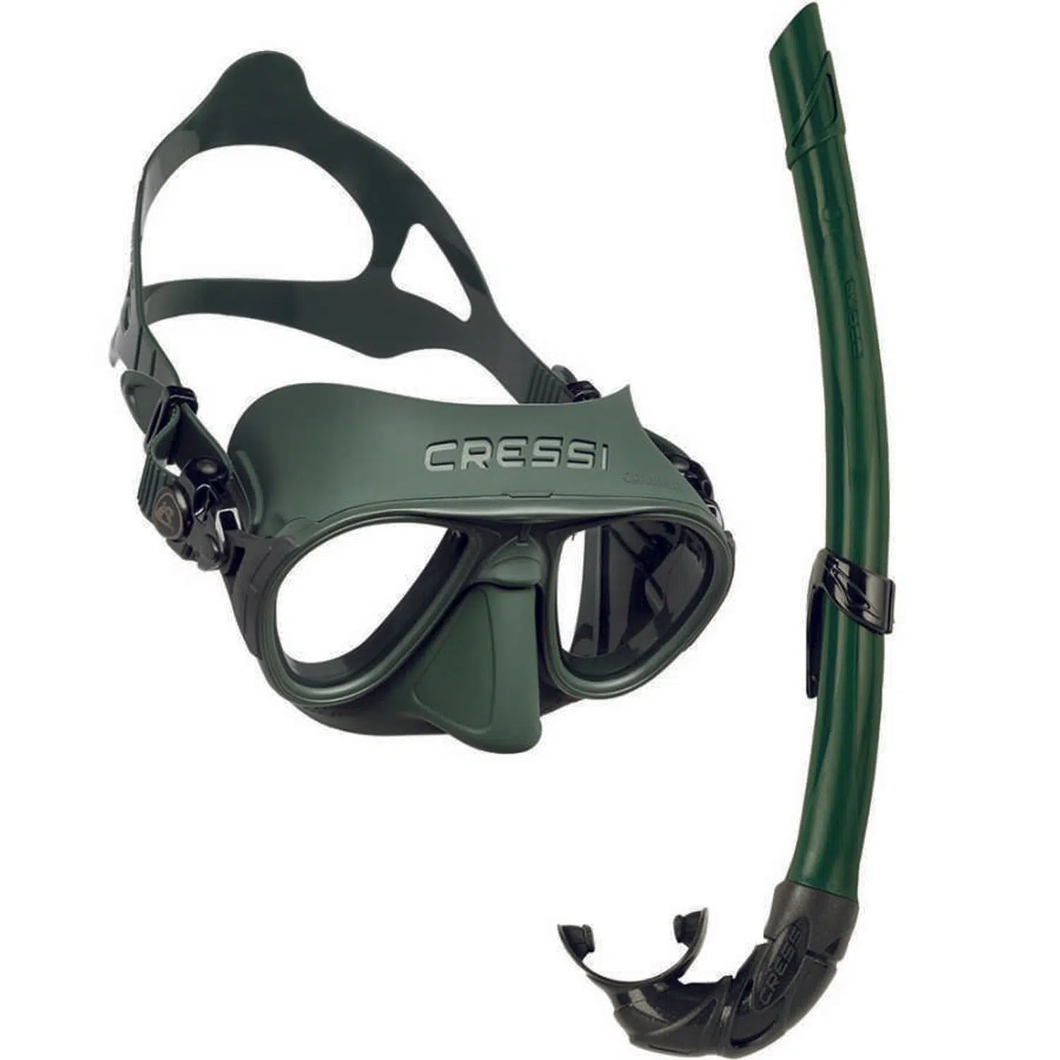 Cressi Calibro Maske Corsica Şnorkel Seti - GREEN
