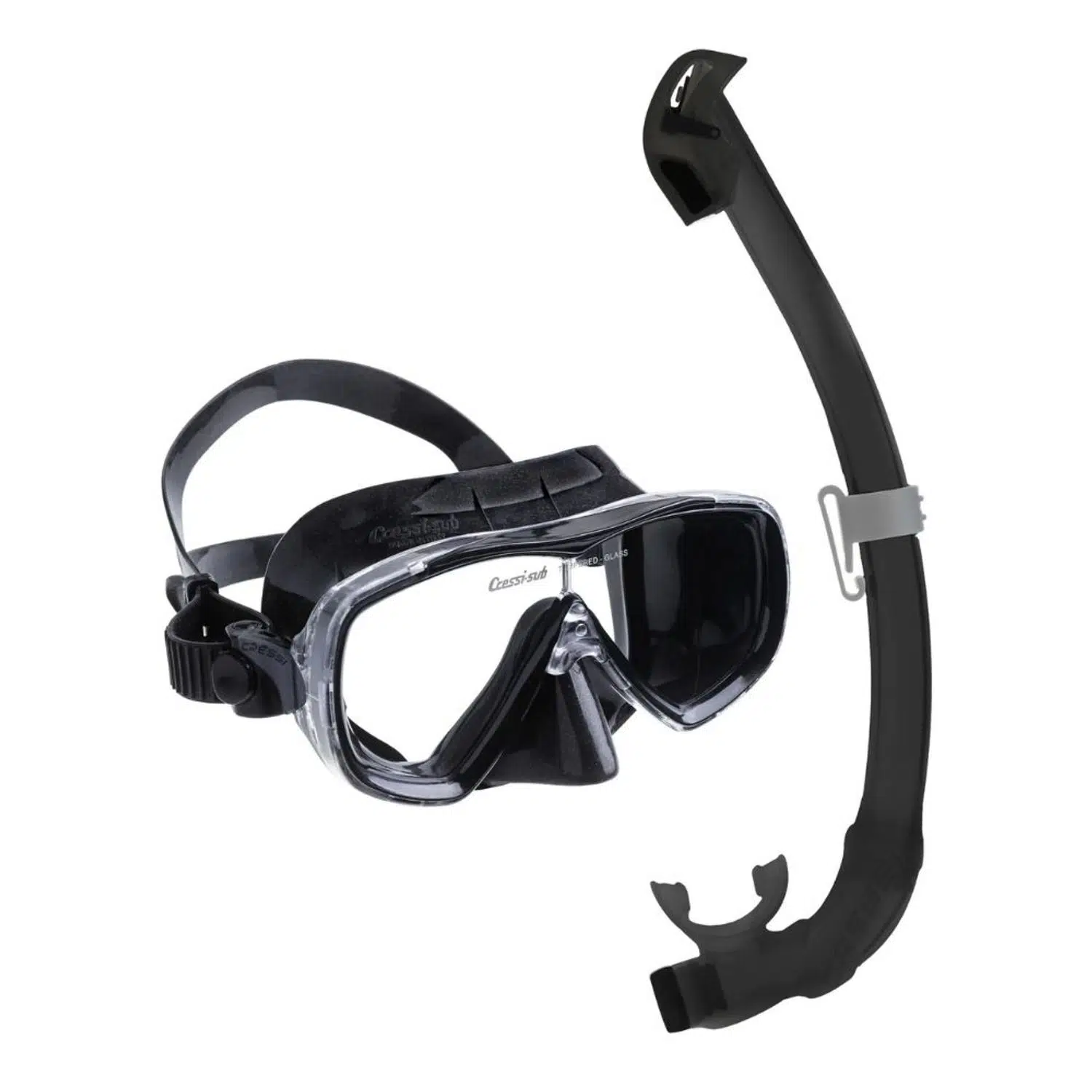 Cressi Estrella + Seal Dry Maske Şnorkel Seti - BLACK-BLACK