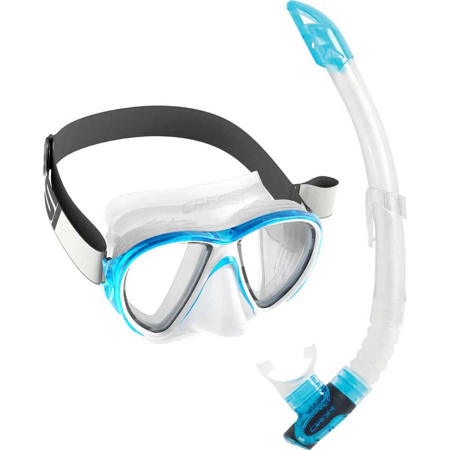 Cressi Fiji Maske - Gamma Şnorkel Set - CLEAR/AQUAMARINE