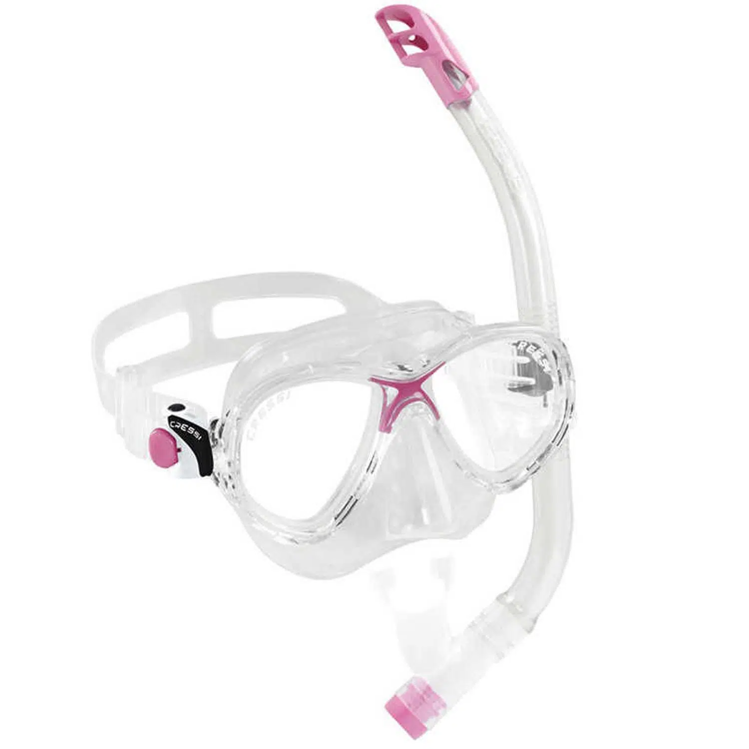 Cressi Junior Marea Maske Top Şnorkel Seti - CLEAR-PINK