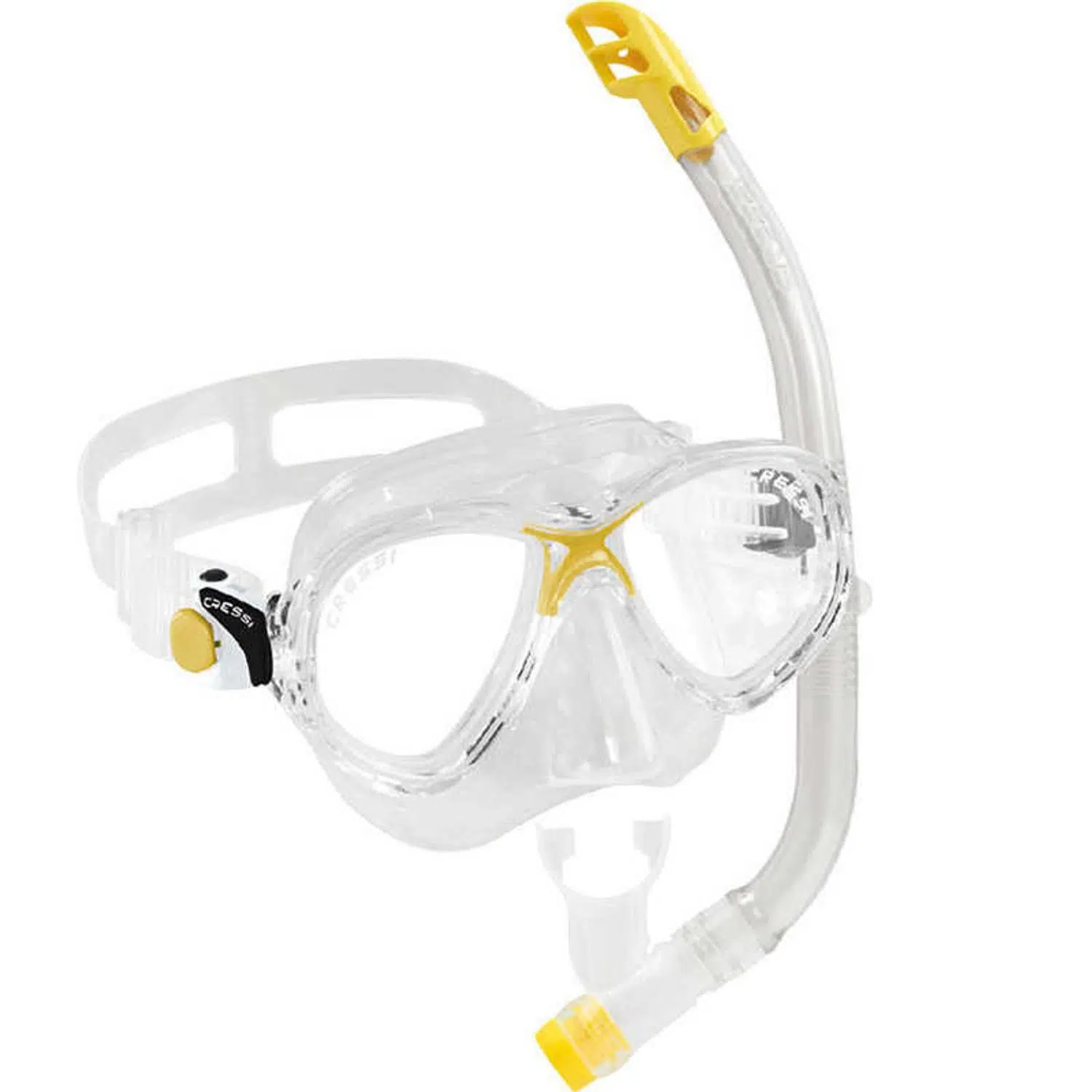 Cressi Junior Marea Maske Top Şnorkel Seti - CLEAR-YELLOW