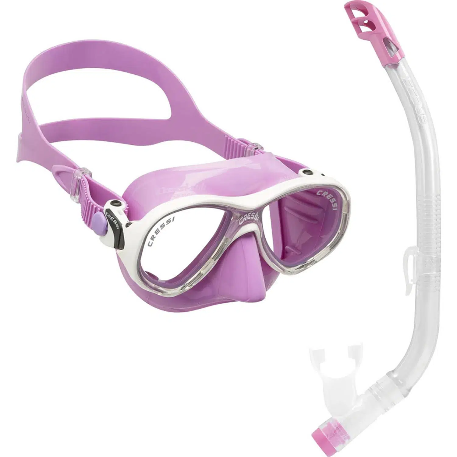 Cressi Junior Marea Maske Top Şnorkel Seti - LILAC