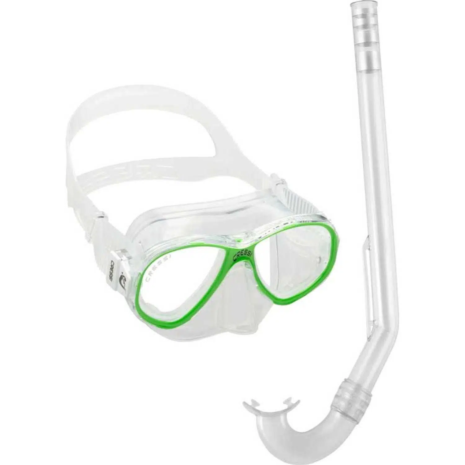Cressi Junior Perla Maske - Mini Gringo Şnorkel Set - CLEAR/LIME