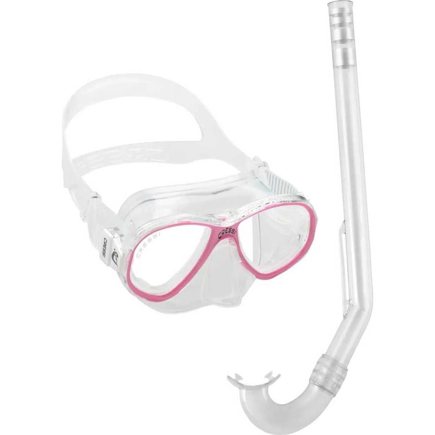 Cressi Junior Perla Maske - Mini Gringo Şnorkel Set - CLEAR/PINK