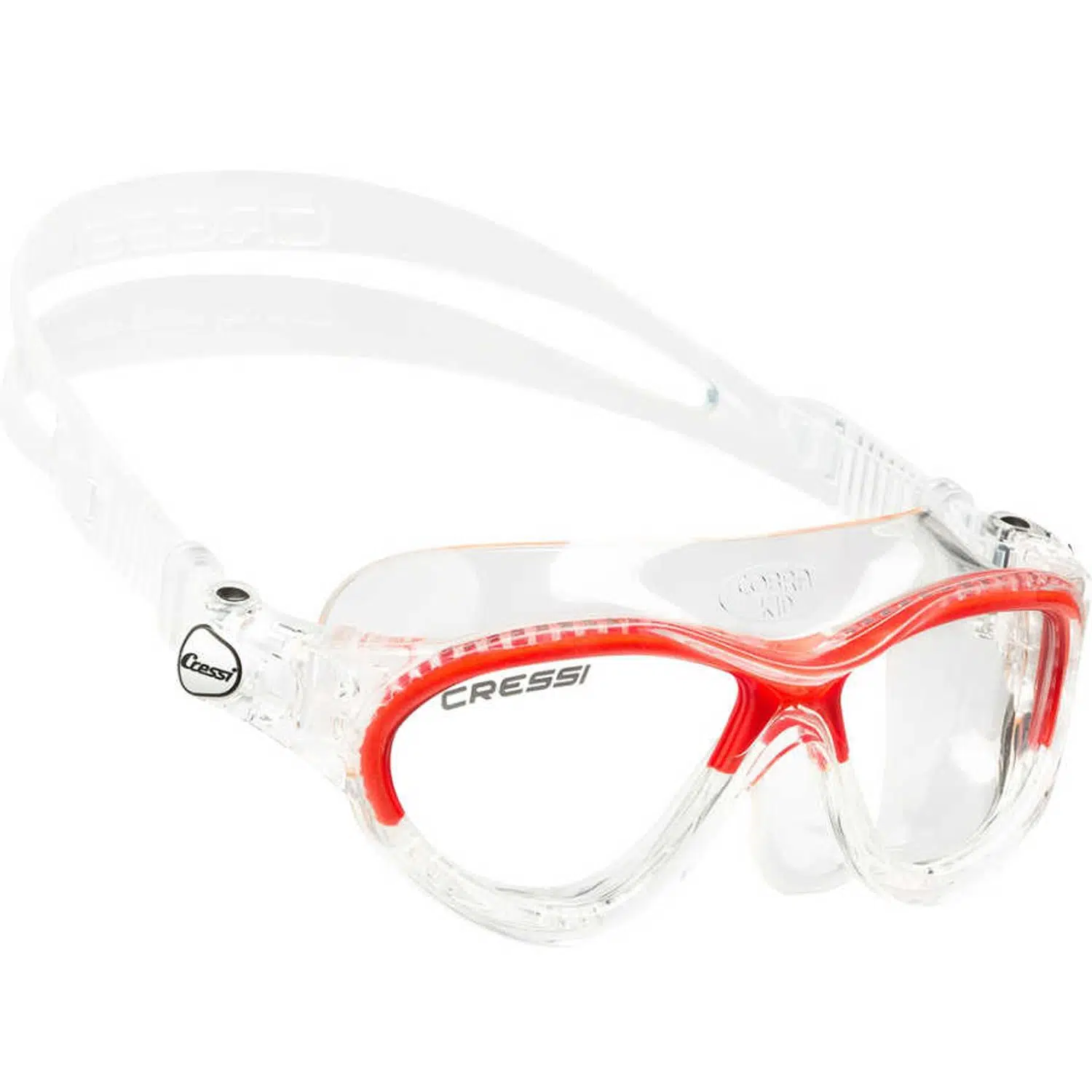 Cressi Mini Cobra Silikon Deniz Gözlüğü - CLEAR-CLEAR-RED