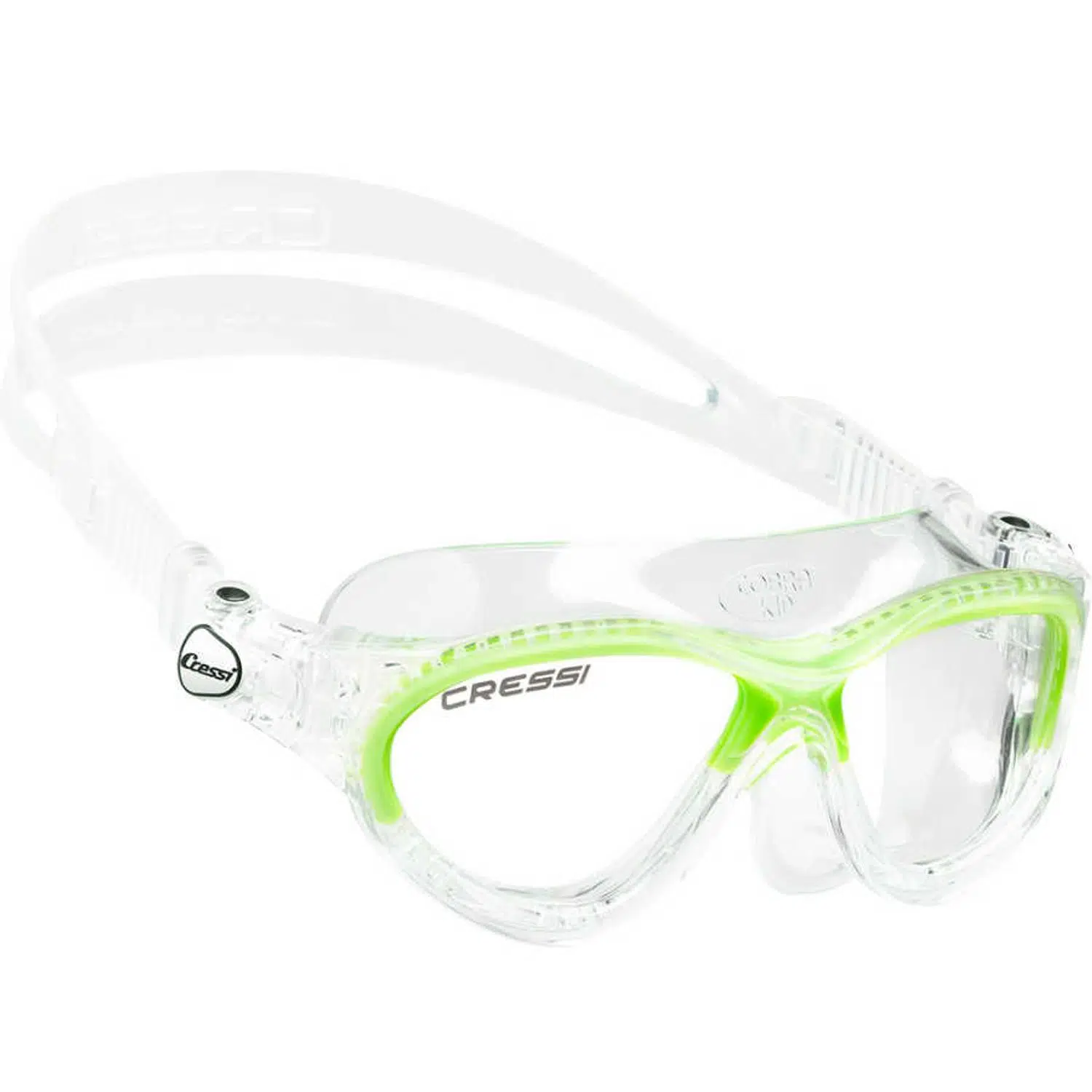 Cressi Mini Cobra Silikon Deniz Gözlüğü - CLEAR-CLEAR-LIME