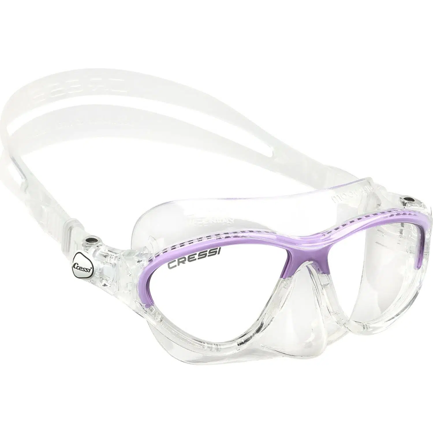 Cressi Moon Çocuk Yüzme ve Dalış Maskesi - CLEAR - LILAC