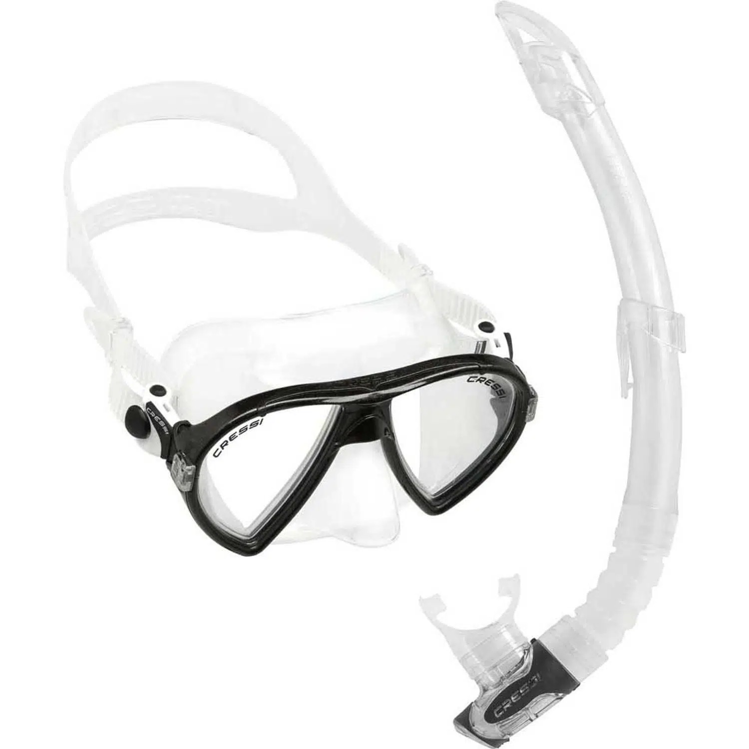 Cressi Ocean Maske Gamma Şnorkel Set - CLEAR/BLACK