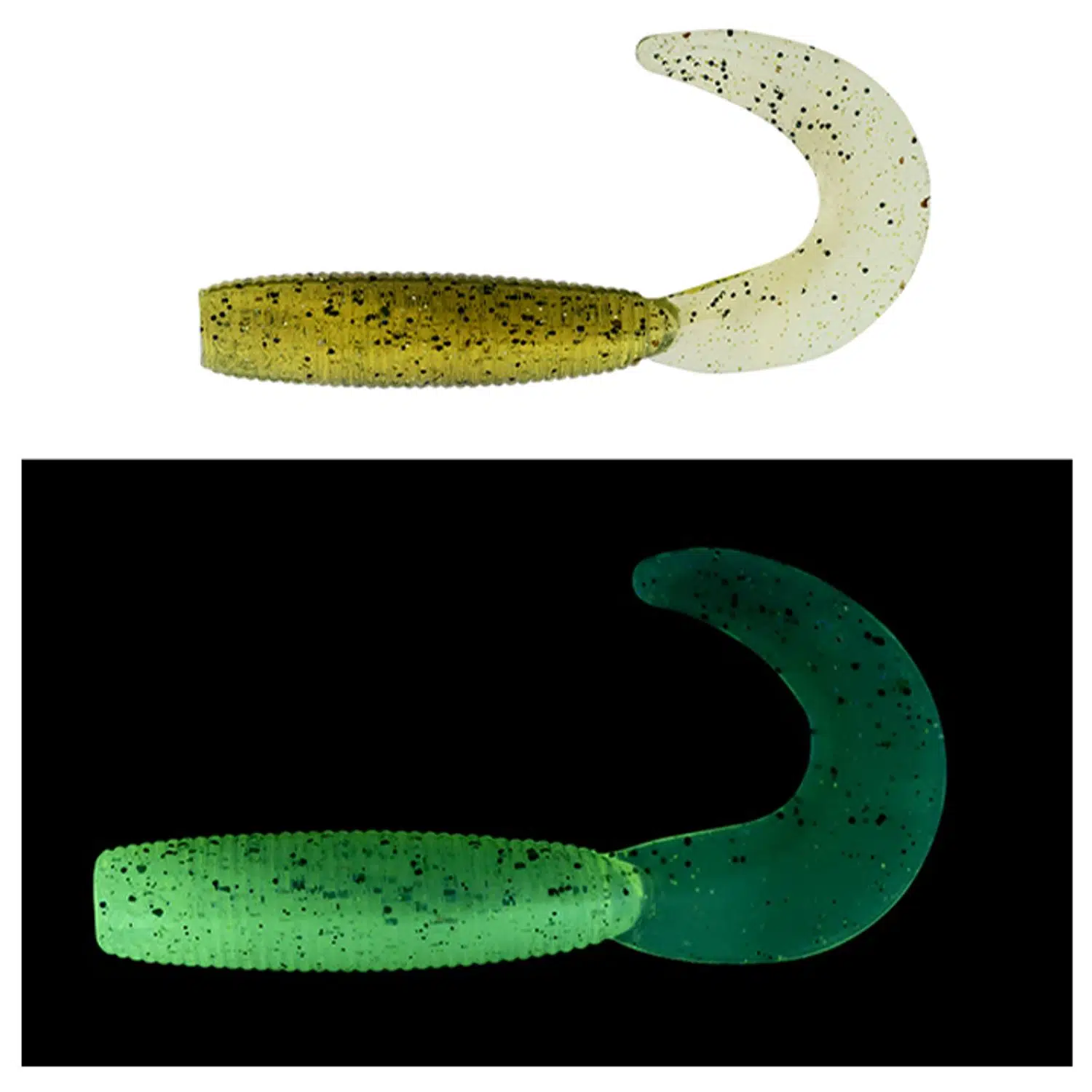 Daiwa Bait Junkie Grub 6.35cm 8 Adet Silikon Orak Kuyruk Yem - Lemon Grass UV