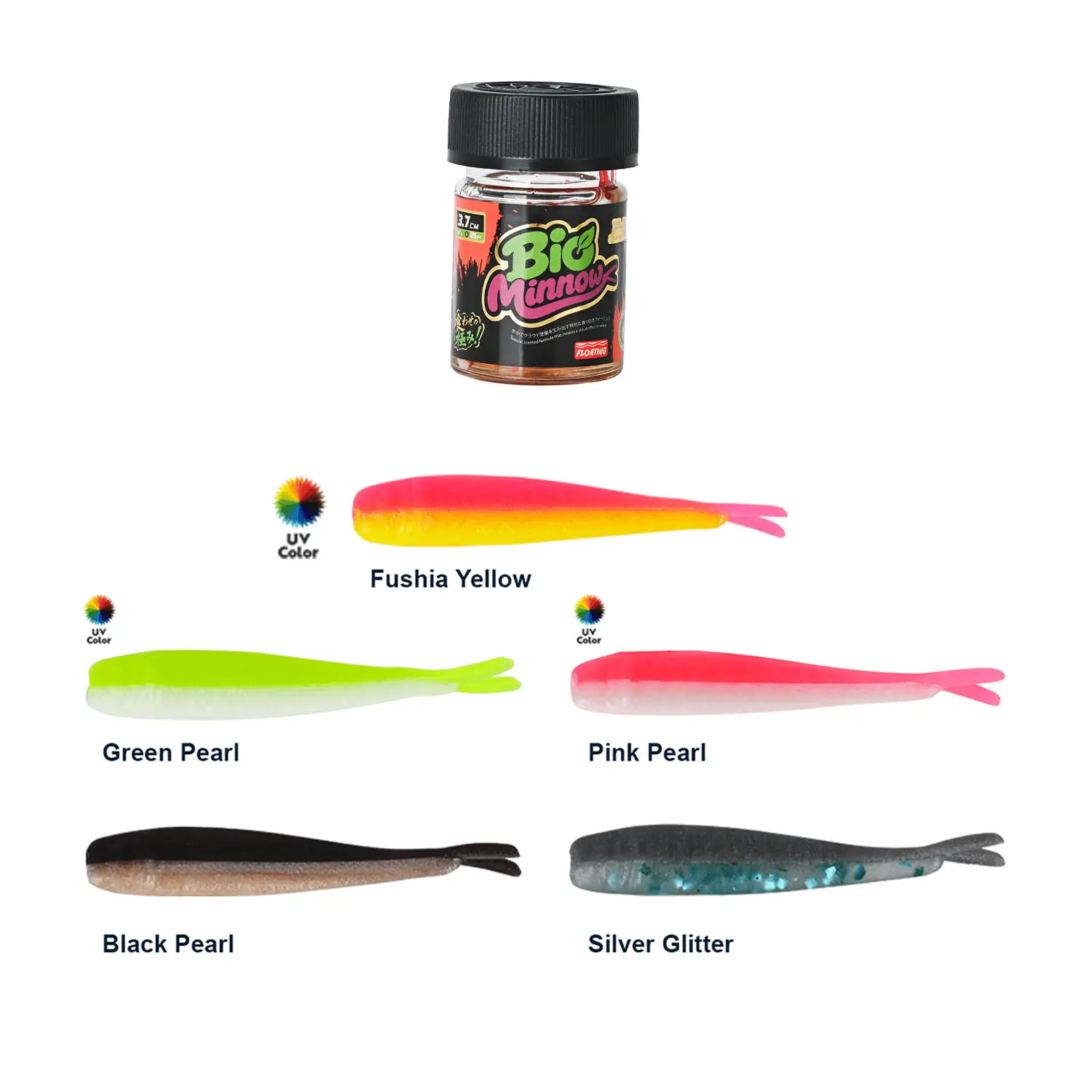 Fujin Bio Minnow 3.7cm 25 Adet Floating Sıvılı Kokulu LRF Silikonu