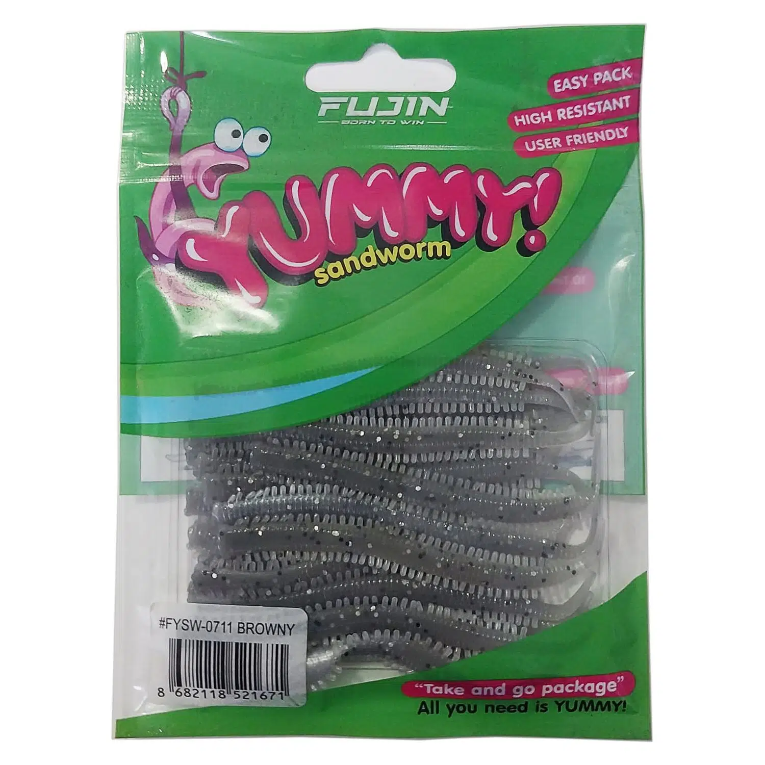 Fujin Yummy Sandworm 7cm LRF Silikonu - Browny