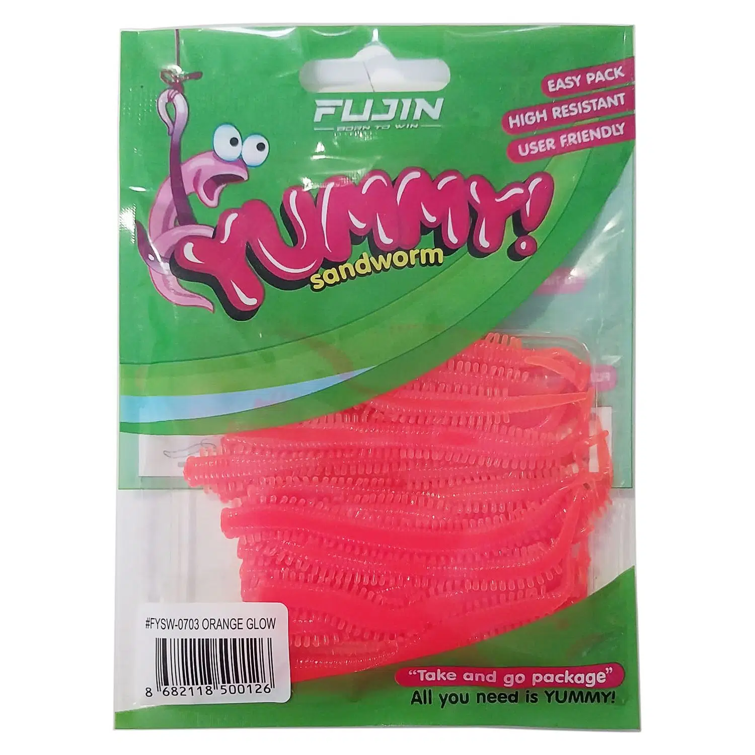 Fujin Yummy Sandworm 7cm LRF Silikonu - Orange