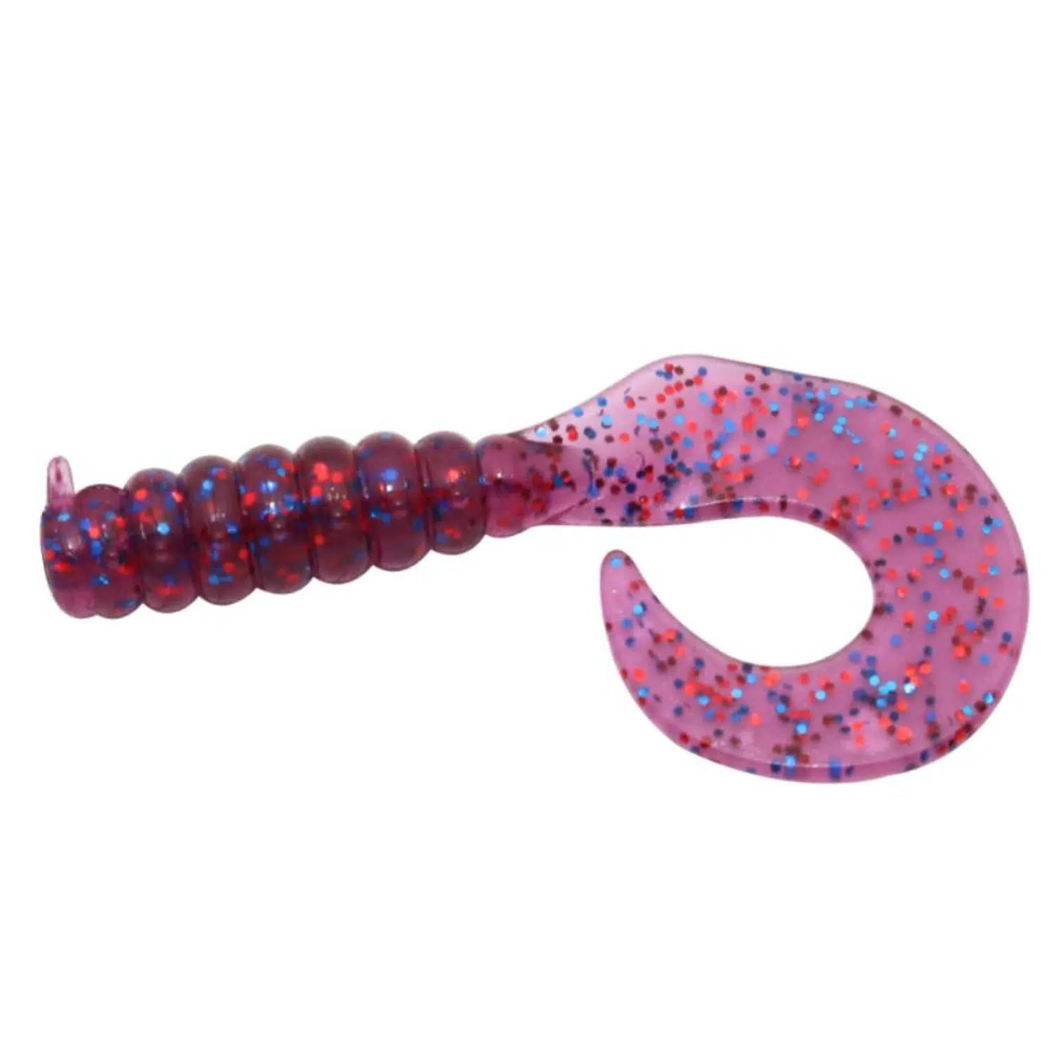 HanFish Gurt 6cm 8 Adet Orak Kuyruk Silikon Yem - GT-106 Purple Worm UV
