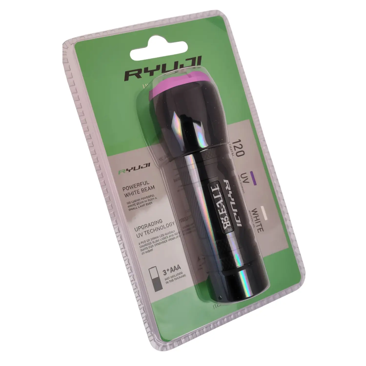 Ryuji 120 Lümen Beyaz ve UV Işıklı El Feneri
