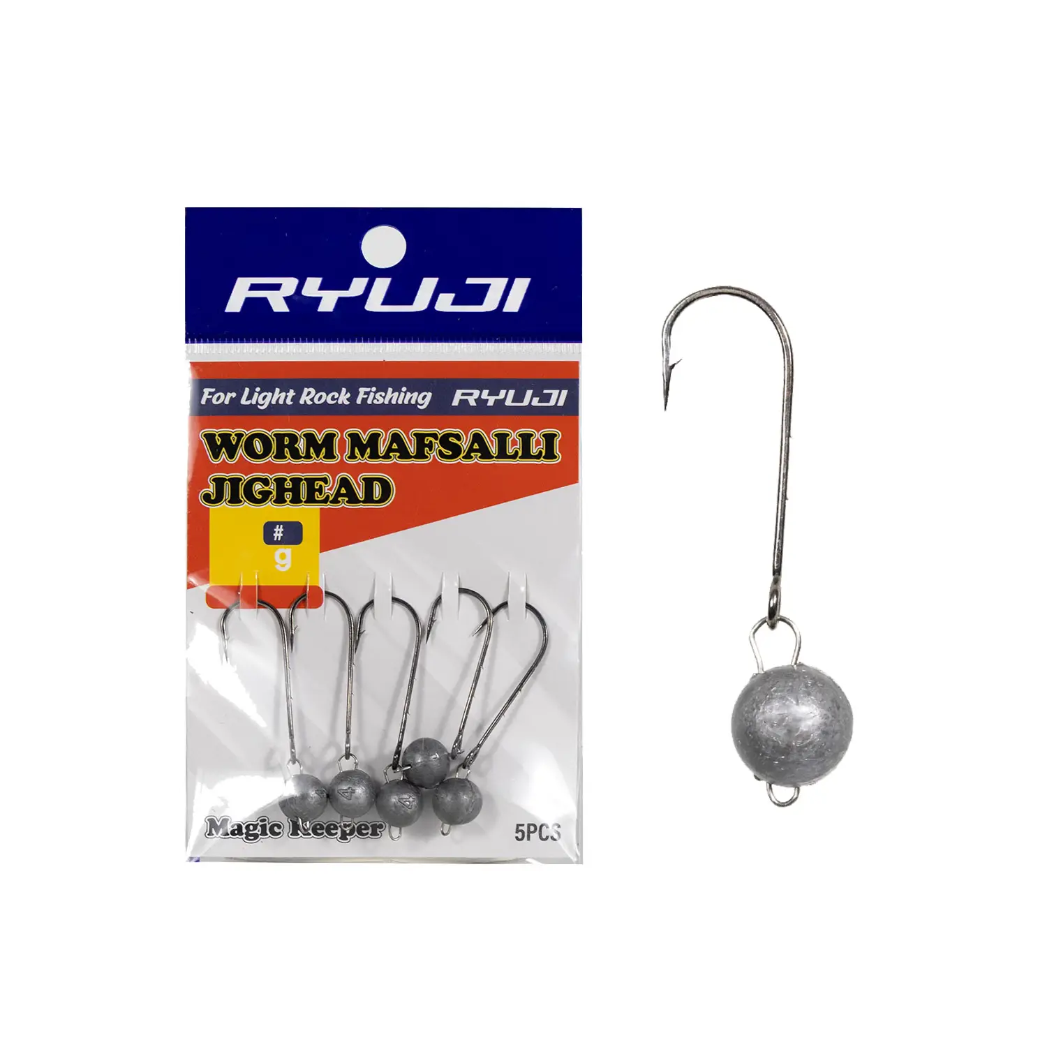 Ryuji Worm 5 Adet Mafsallı Jig Head