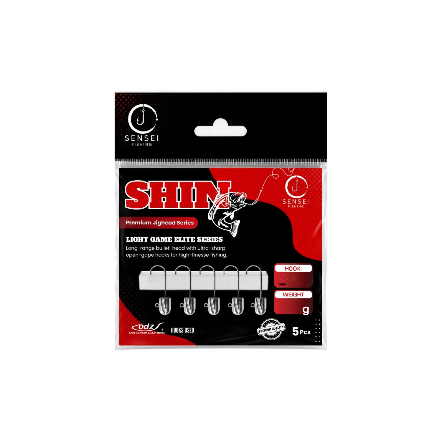 Sensei Shin Japon ODZ İğneli 5 Adet LRF Jig Head